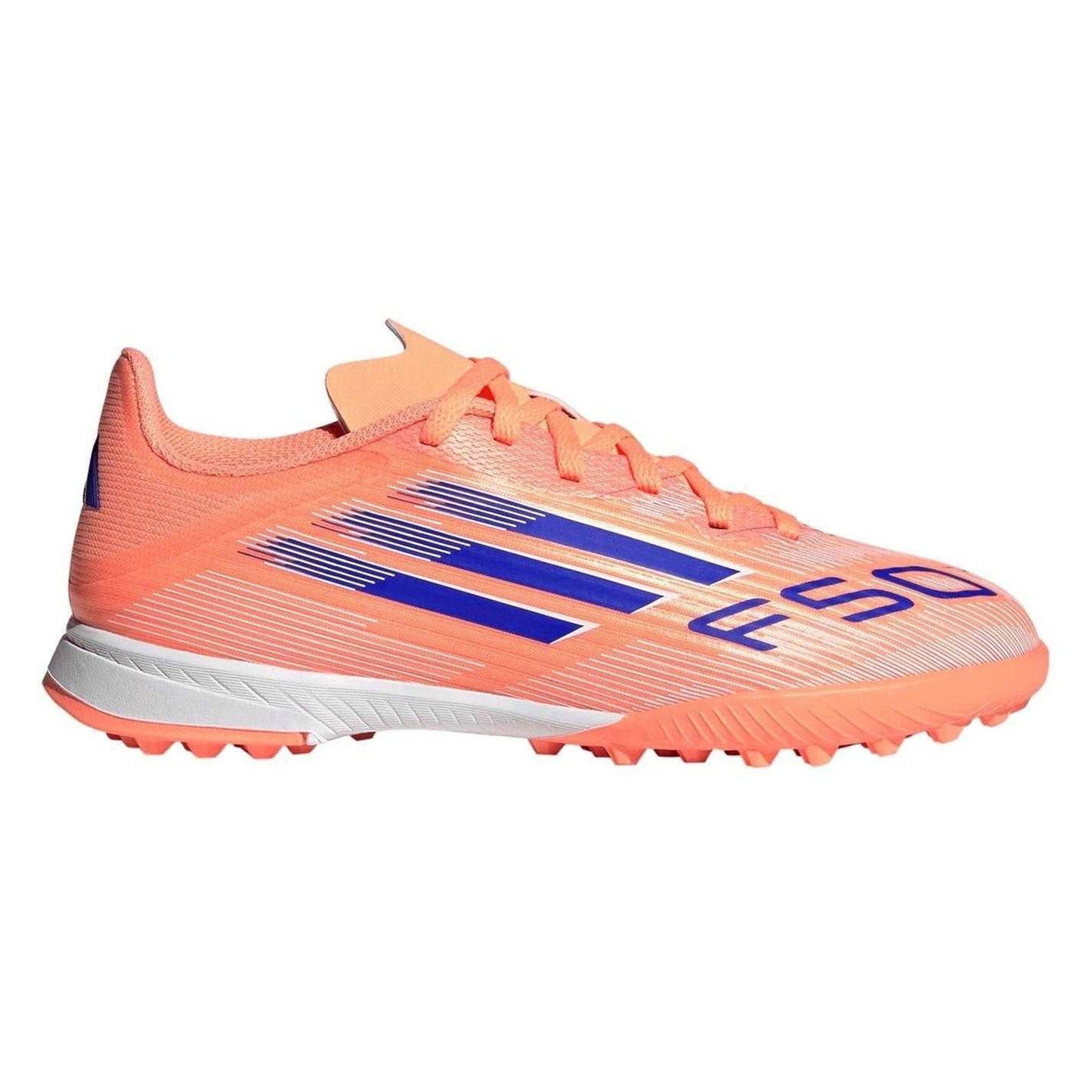 Orange-Blue - Front - Adidas Childrens-Kids F50 League Football Boots