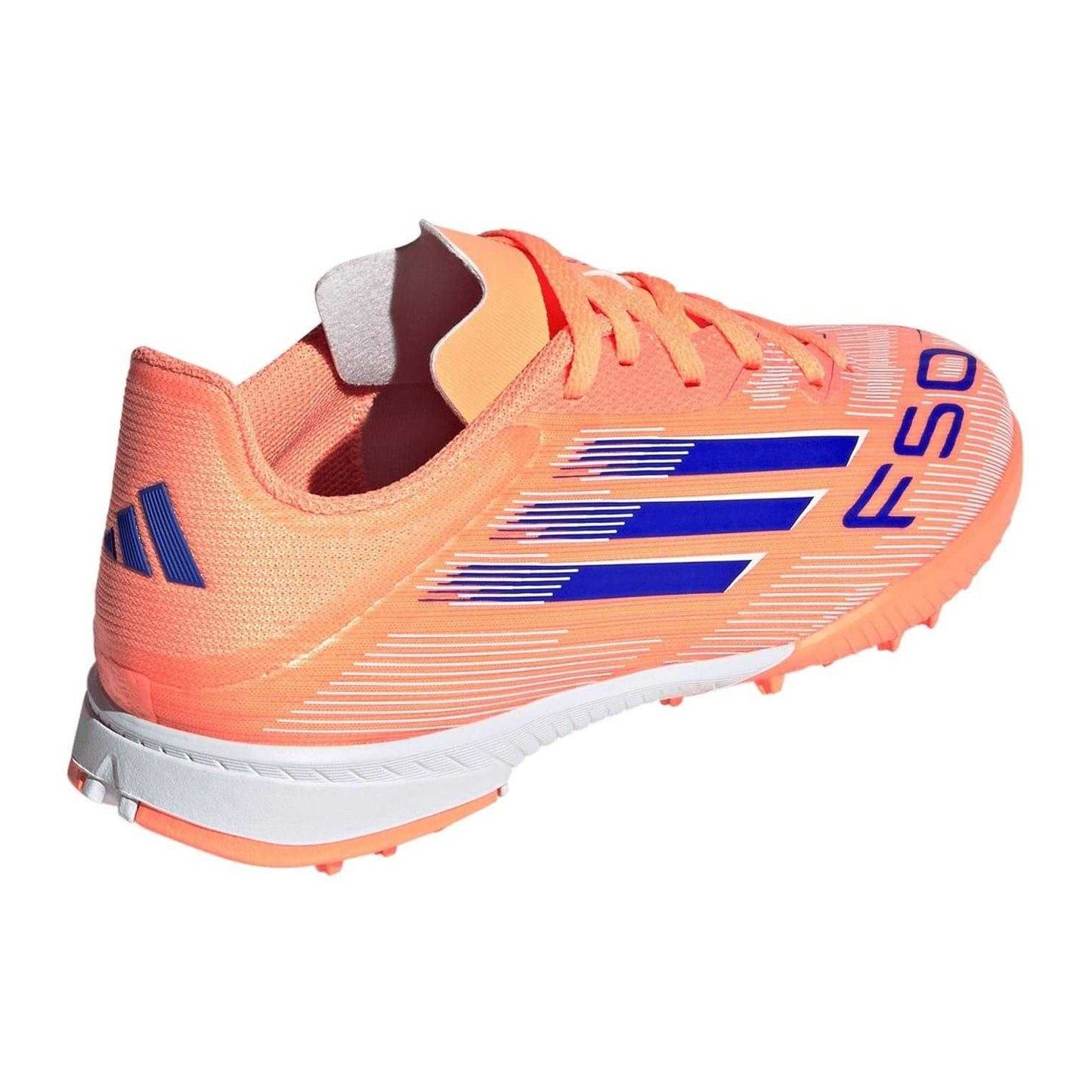 Orange-Blue - Back - Adidas Childrens-Kids F50 League Football Boots