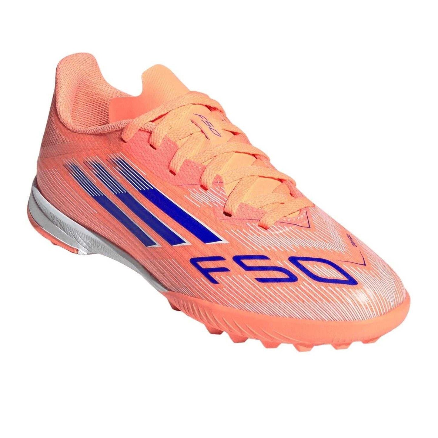 Orange-Blue - Pack Shot - Adidas Childrens-Kids F50 League Football Boots