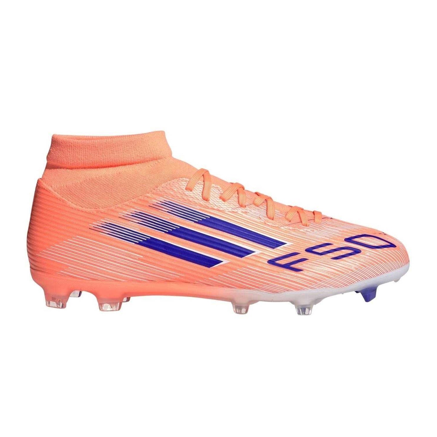 Orange-Blue - Front - Adidas Mens League Print Firm Ground Football Boots