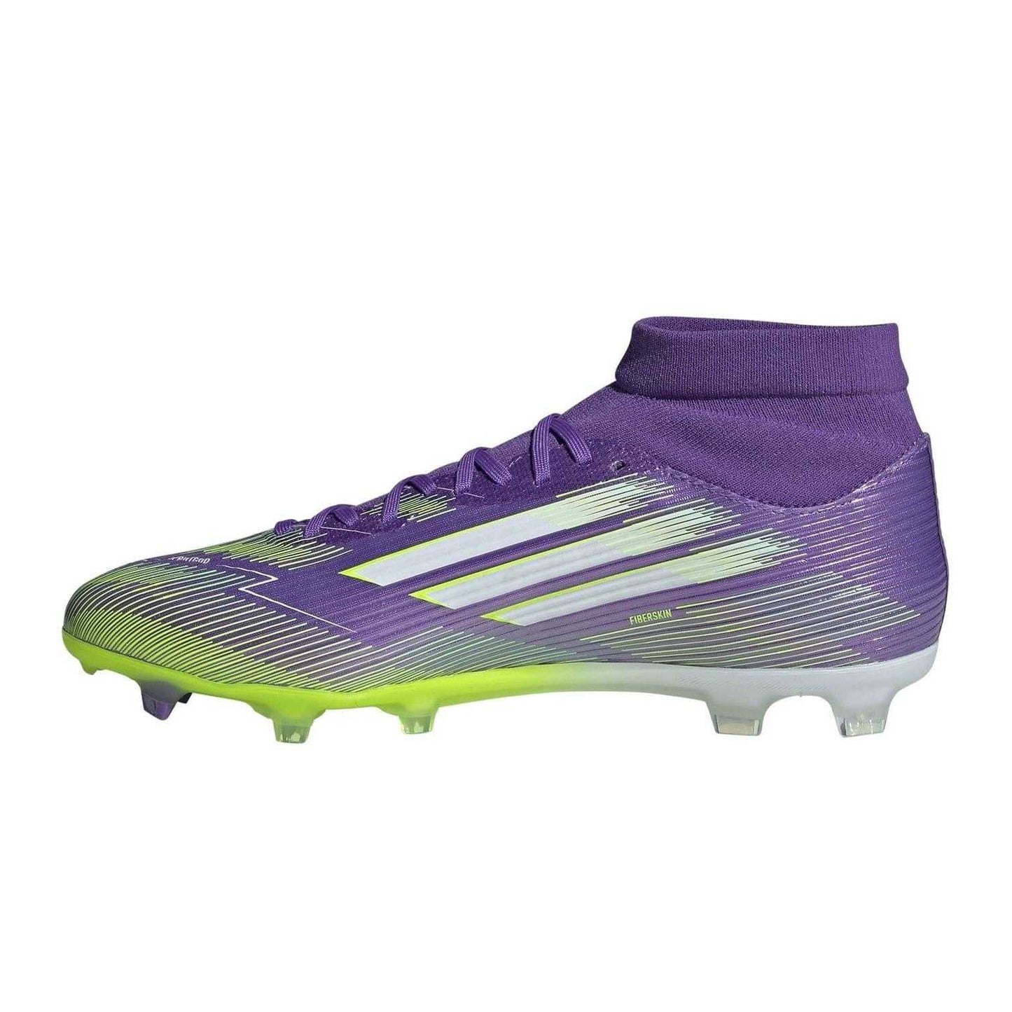 Purple-White - Side - Adidas Mens League Print Firm Ground Football Boots