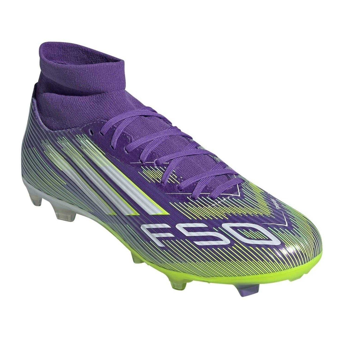 Purple-White - Pack Shot - Adidas Mens League Print Firm Ground Football Boots