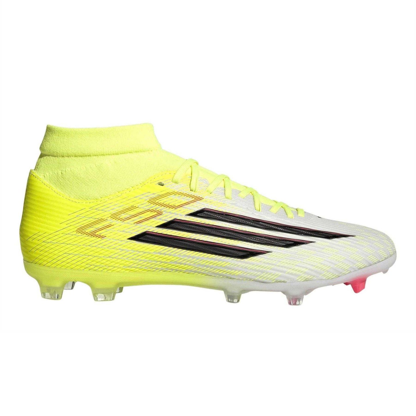 Solar Yellow - Front - Adidas Mens League Print Firm Ground Football Boots