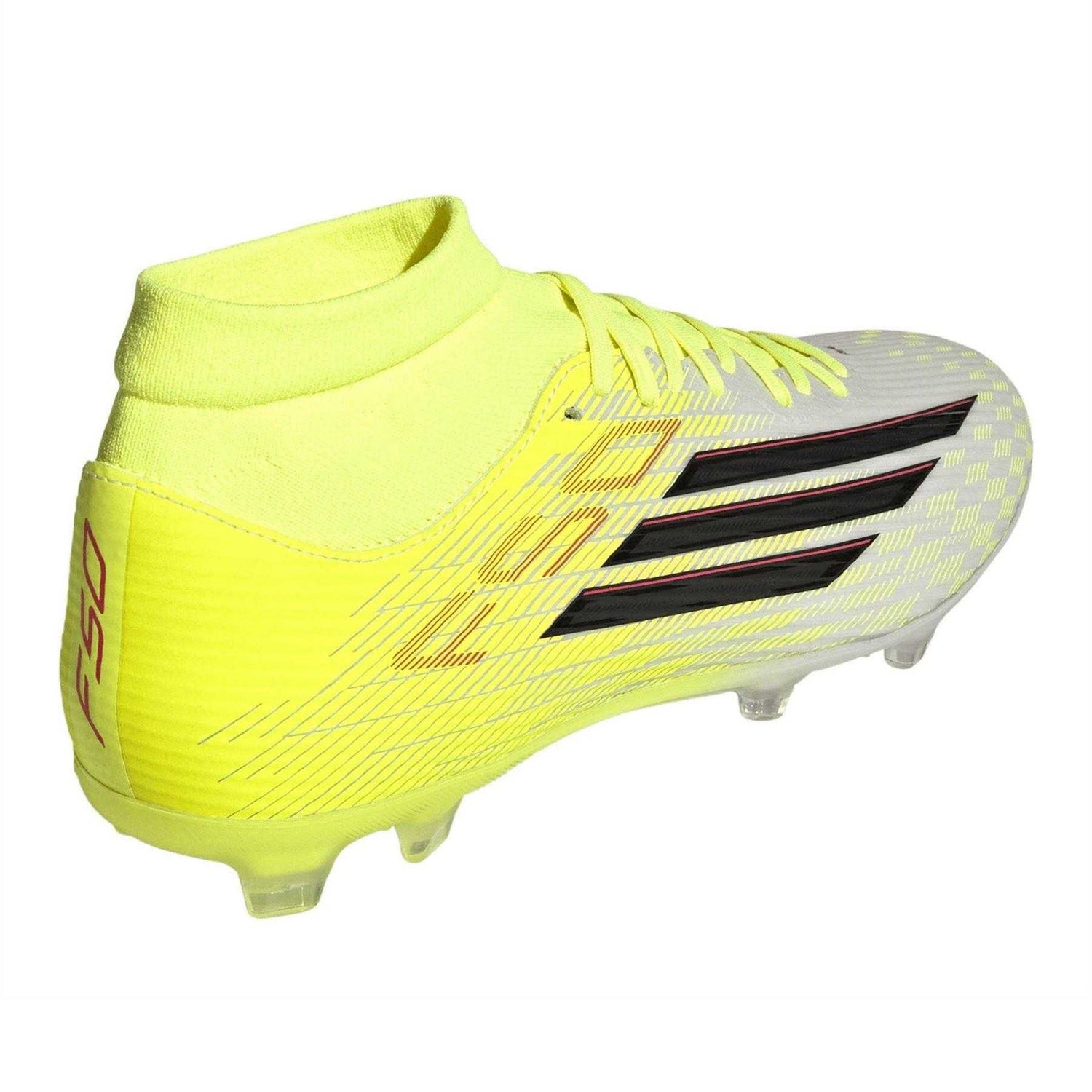 Solar Yellow - Back - Adidas Mens League Print Firm Ground Football Boots