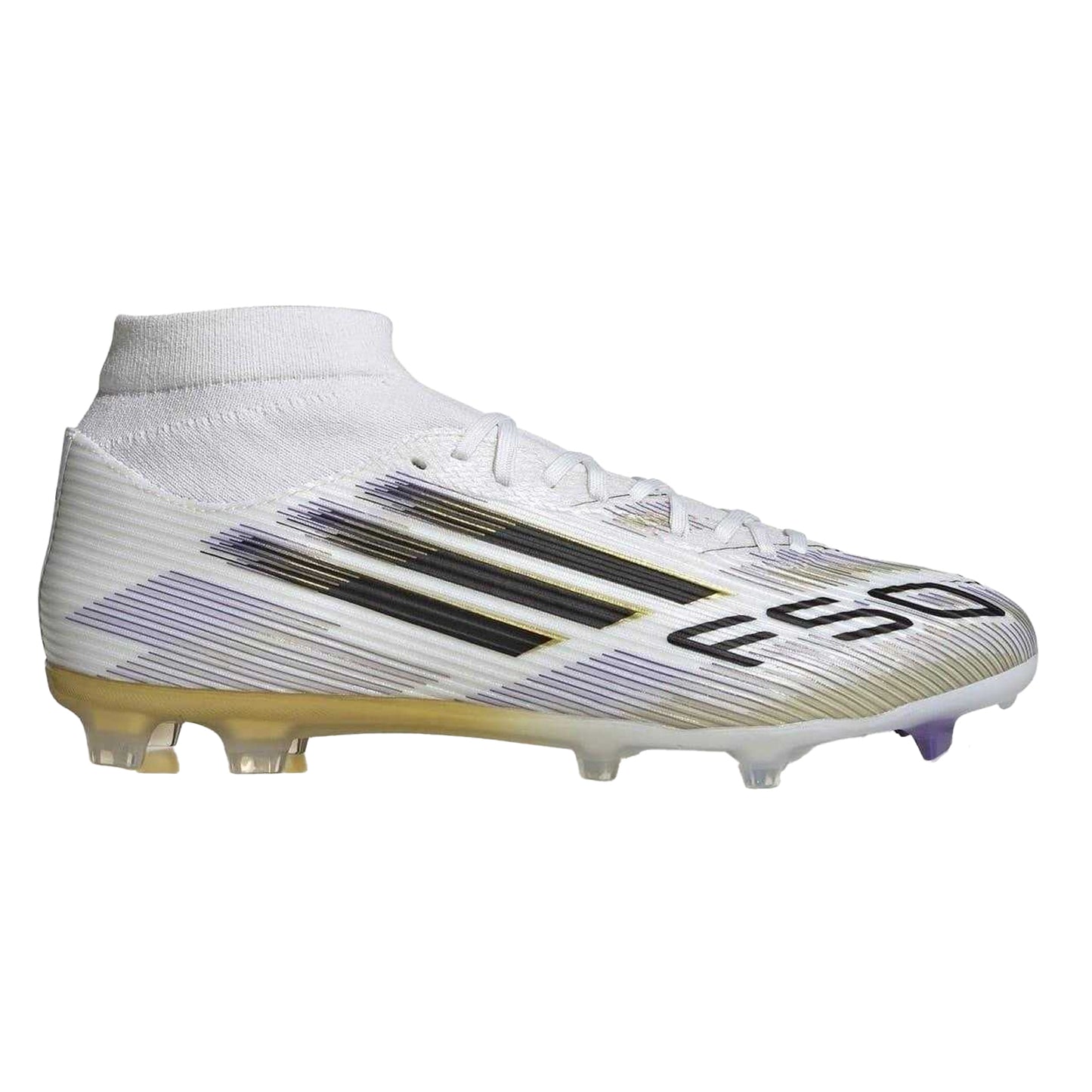 White - Front - Adidas Mens League Print Firm Ground Football Boots