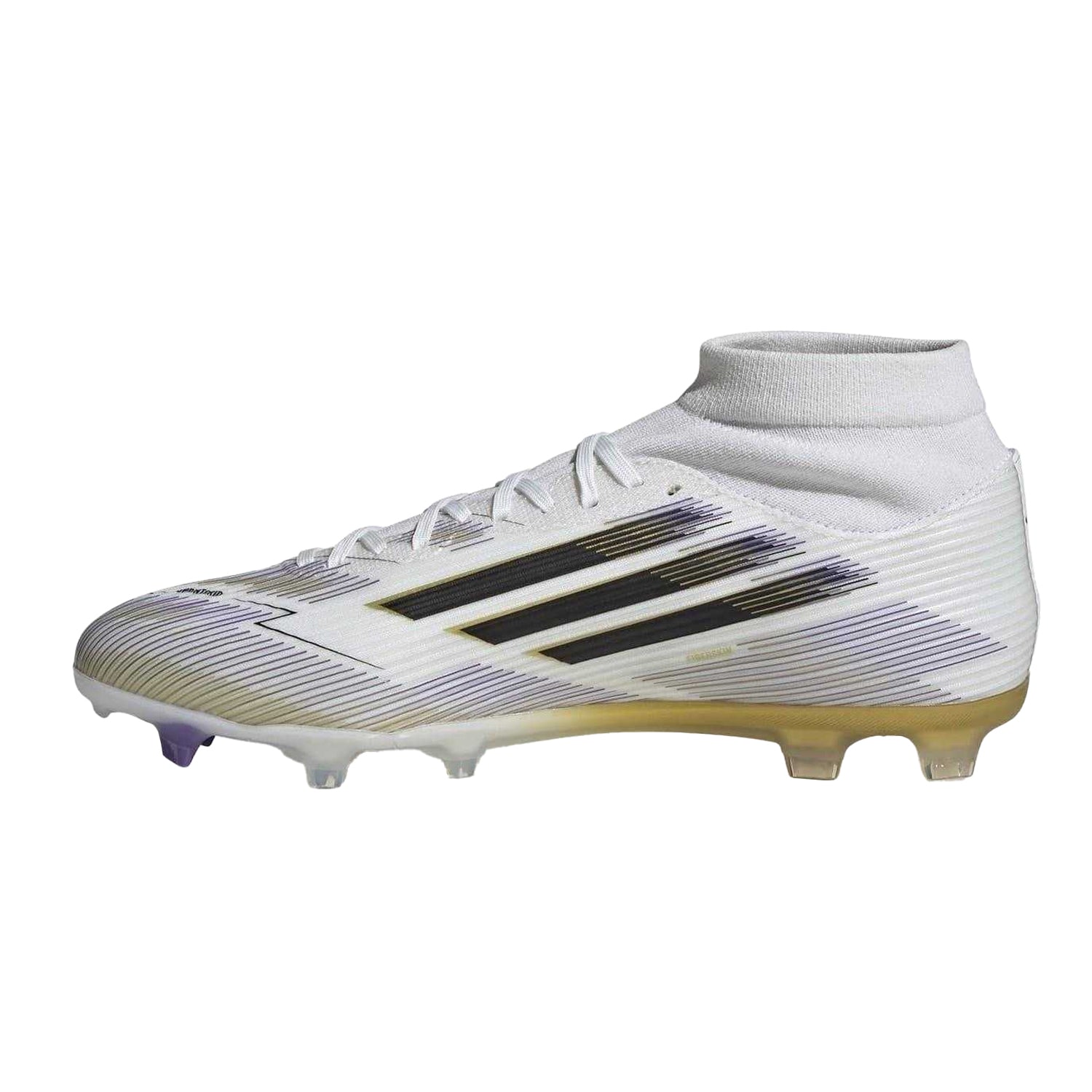 White - Side - Adidas Mens League Print Firm Ground Football Boots