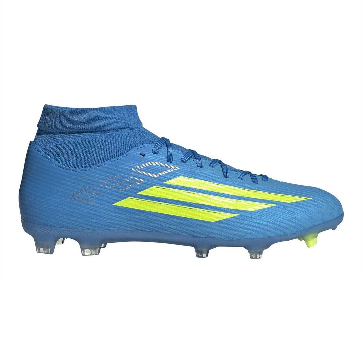 Blue-Yellow - Back - Adidas Mens League Print Firm Ground Football Boots