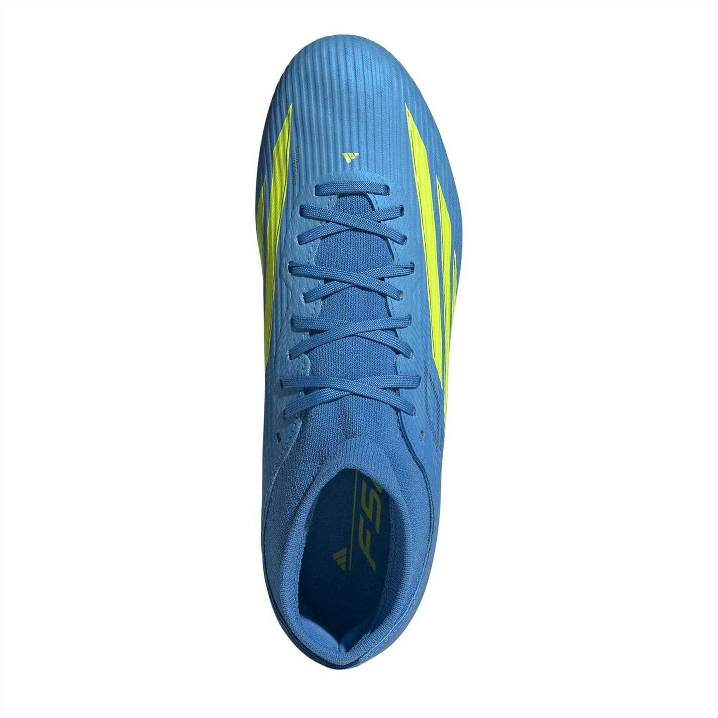 Blue-Yellow - Pack Shot - Adidas Mens League Print Firm Ground Football Boots