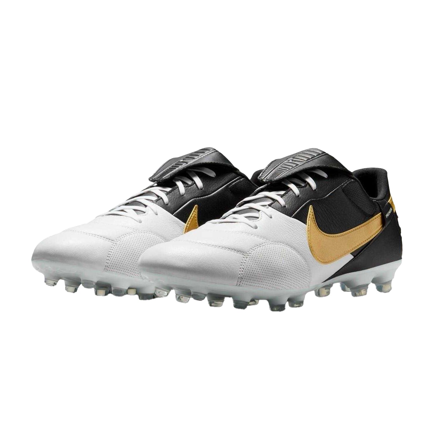 White - Pack Shot - Nike Mens Premier 3 Classic Leather Firm Ground Football Boots