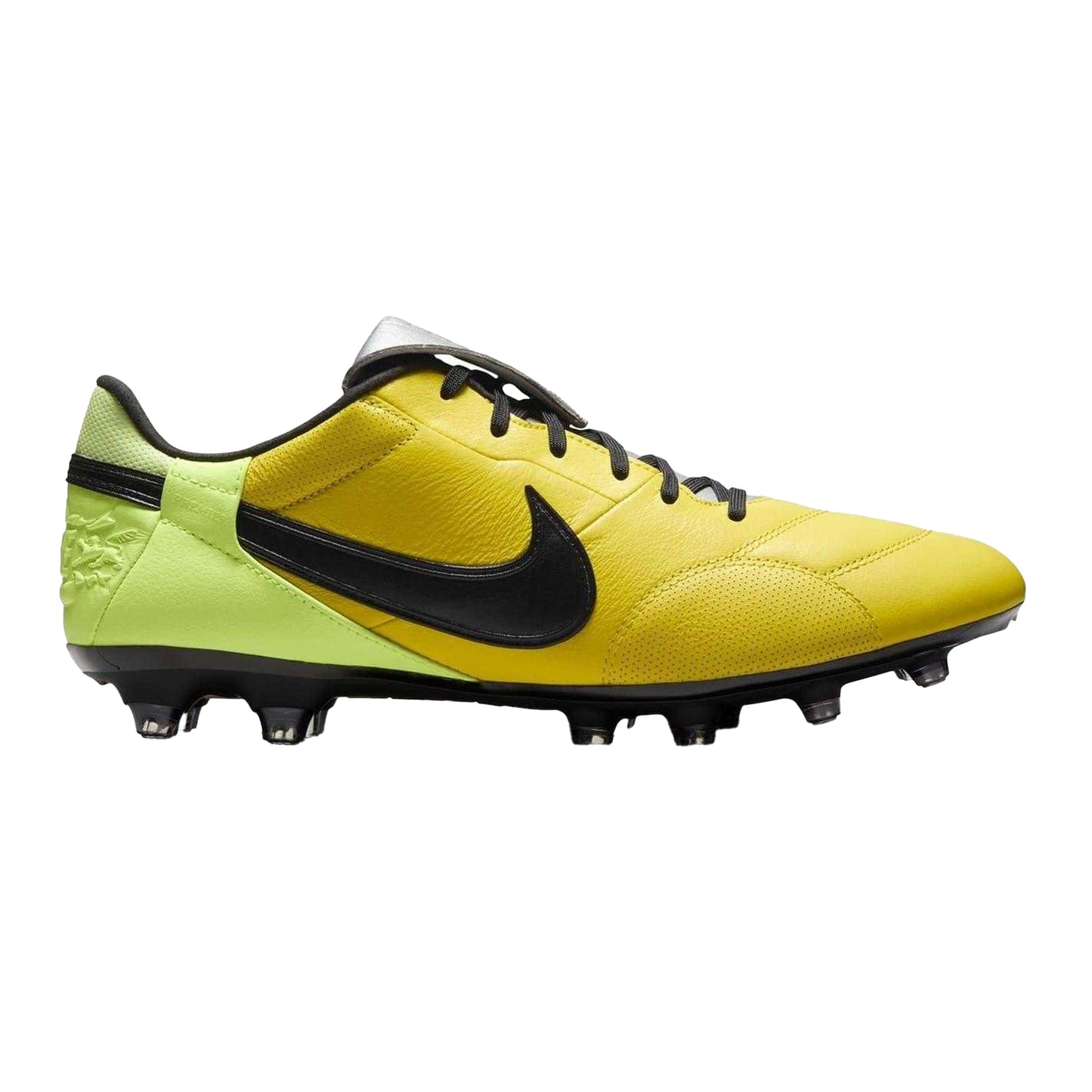 Volt-Black - Front - Nike Mens Premier 3 Classic Leather Firm Ground Football Boots