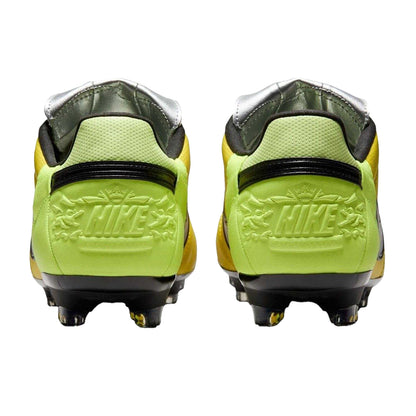 Volt-Black - Back - Nike Mens Premier 3 Classic Leather Firm Ground Football Boots