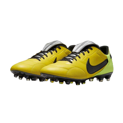Volt-Black - Pack Shot - Nike Mens Premier 3 Classic Leather Firm Ground Football Boots