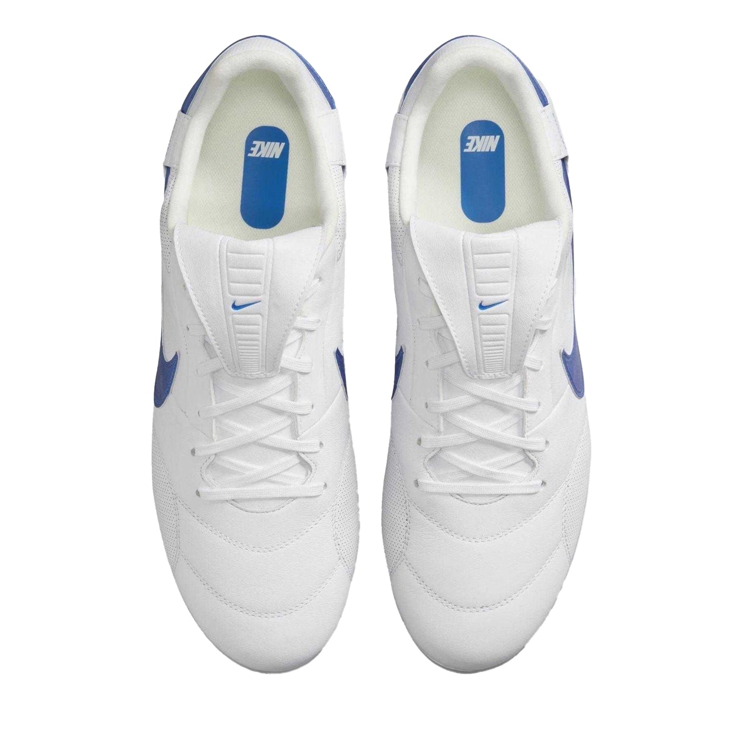 White-Blue - Side - Nike Mens Premier 3 Classic Leather Firm Ground Football Boots