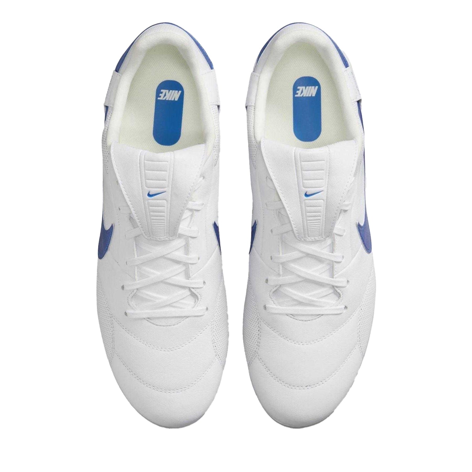 White-Blue - Side - Nike Mens Premier 3 Classic Leather Firm Ground Football Boots