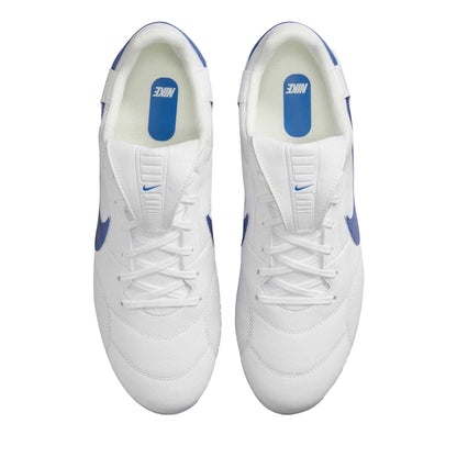 White-Blue - Side - Nike Mens Premier 3 Classic Leather Firm Ground Football Boots