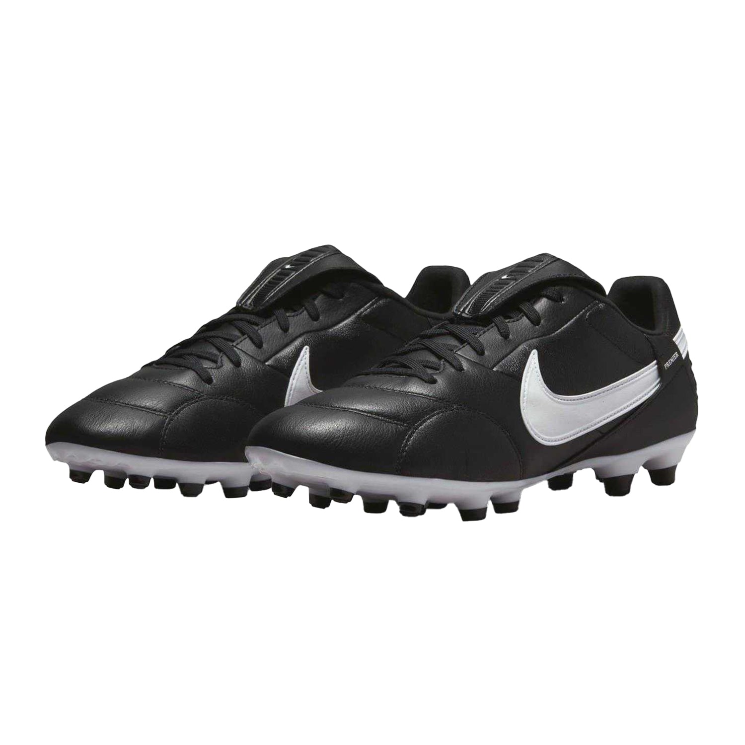 Black-White - Pack Shot - Nike Mens Premier 3 Classic Leather Firm Ground Football Boots