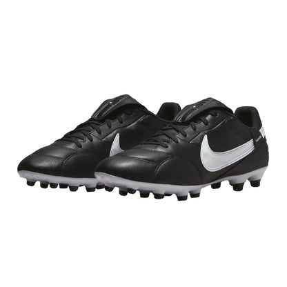 Black-White - Pack Shot - Nike Mens Premier 3 Classic Leather Firm Ground Football Boots