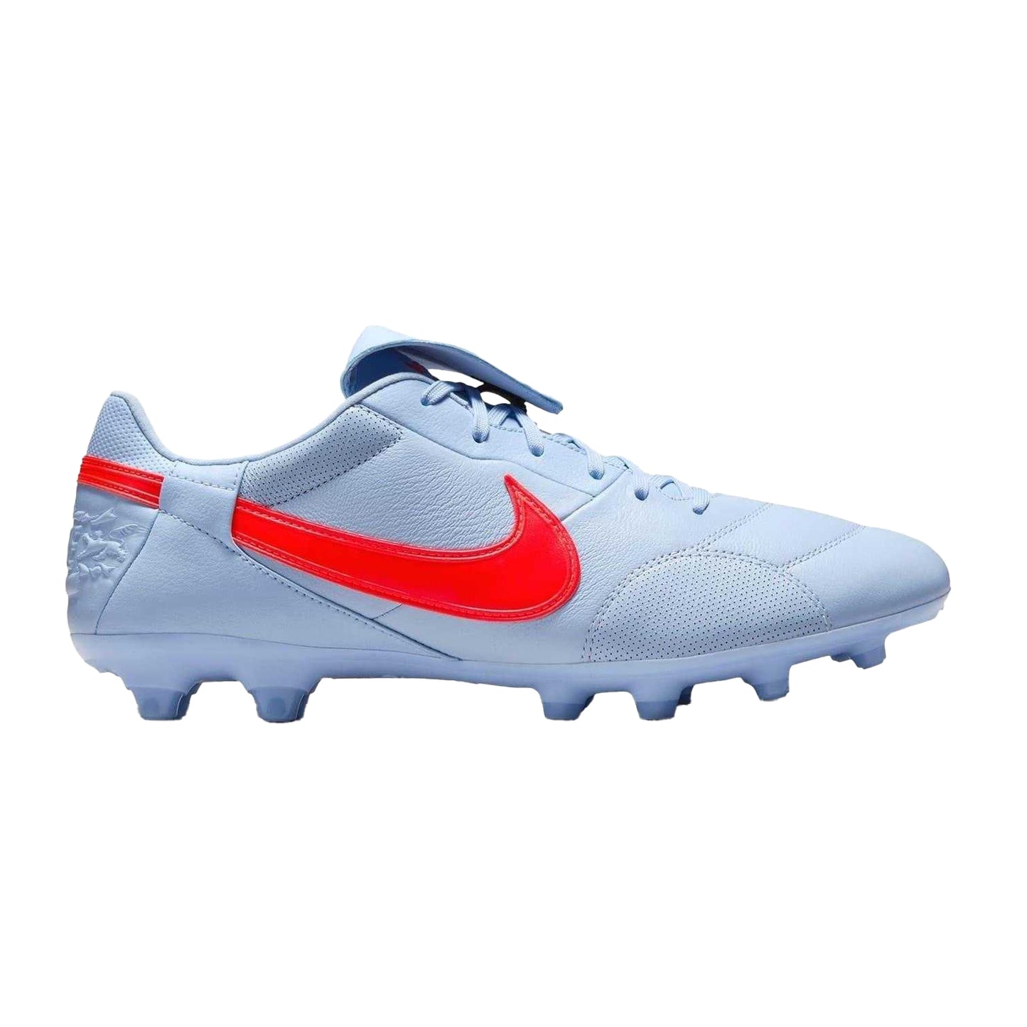 Blue-Purple - Front - Nike Mens Premier 3 Classic Leather Firm Ground Football Boots