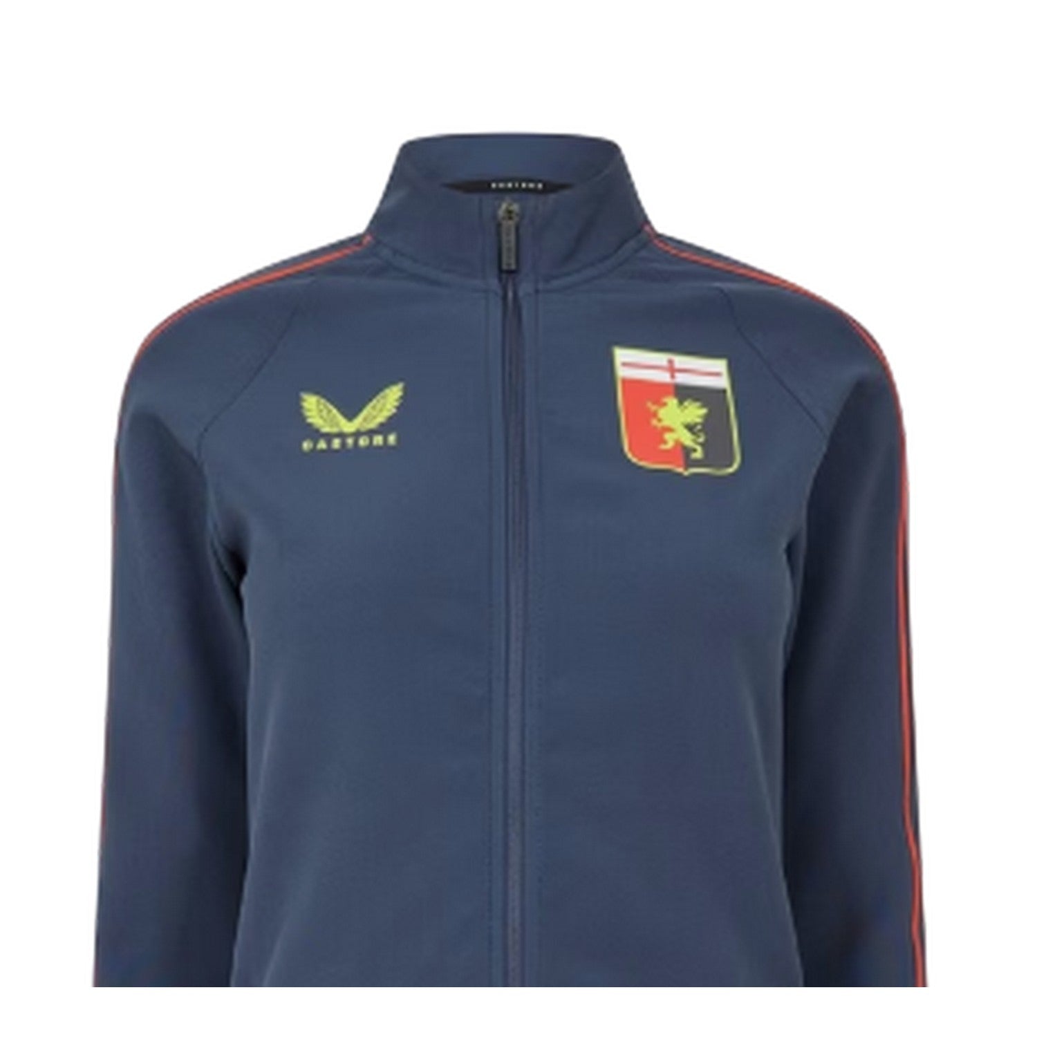 Navy - Side - Castore Womens-Ladies Anthem Genoa CFC Full Zip Track Jacket
