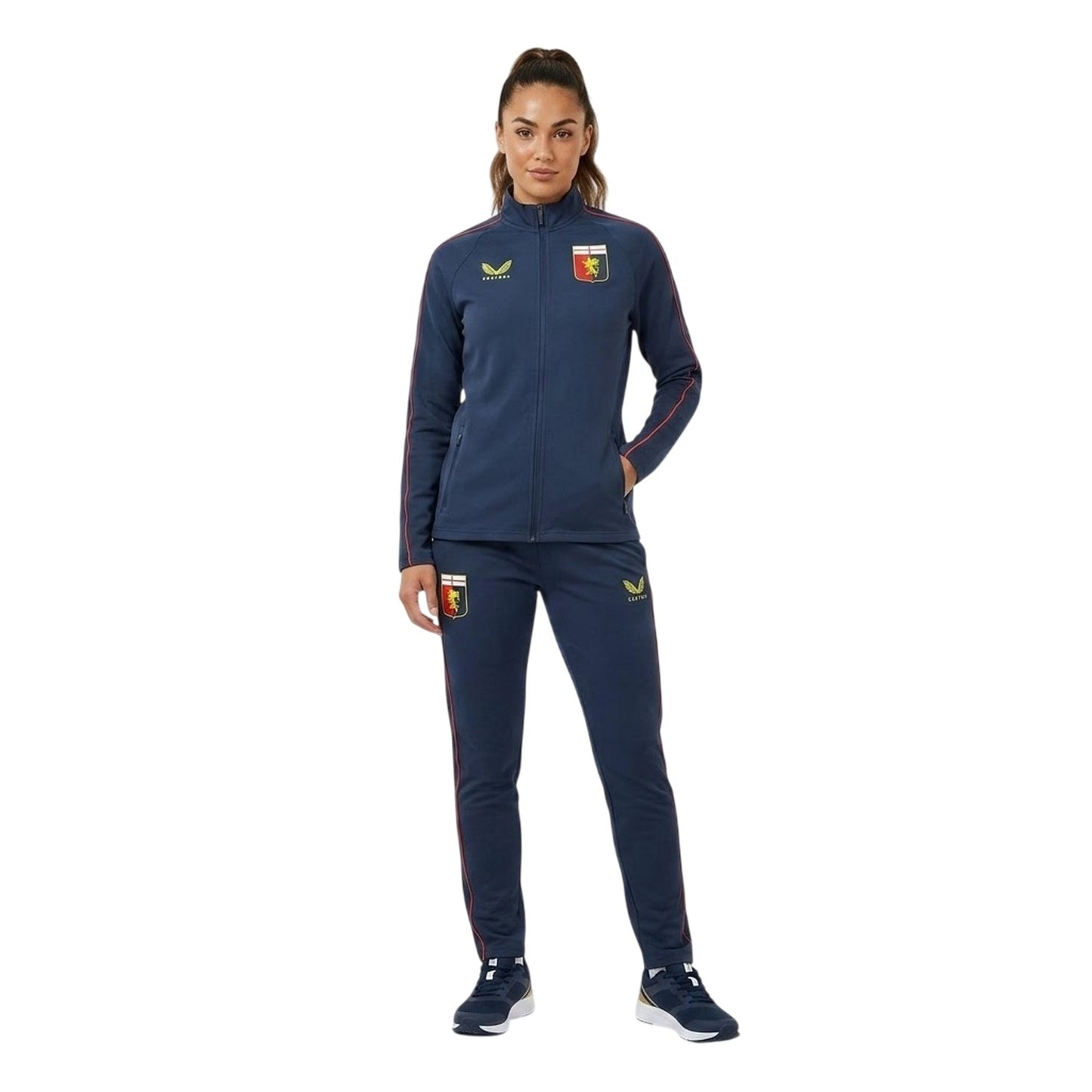Navy - Lifestyle - Castore Womens-Ladies Anthem Genoa CFC Full Zip Track Jacket