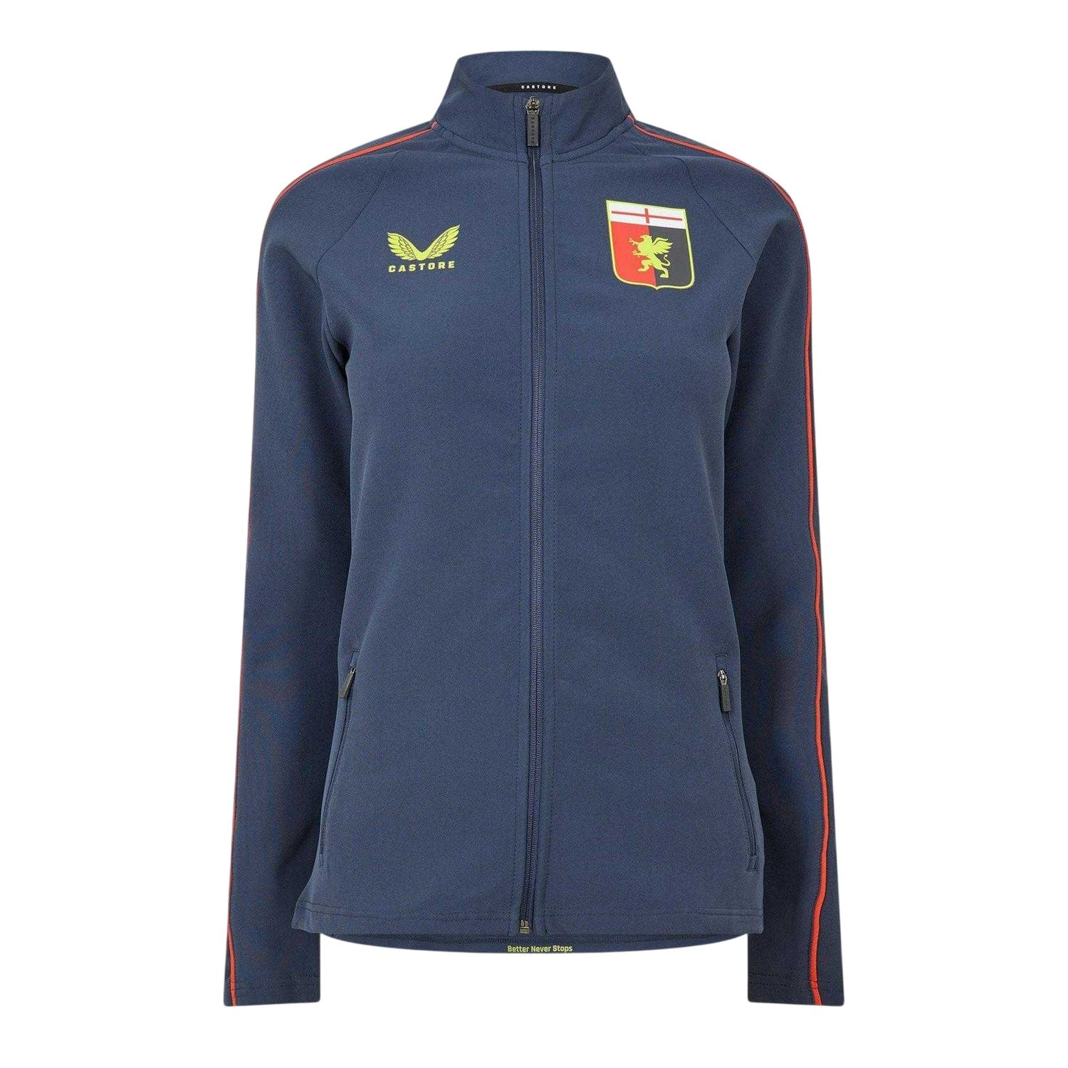 Navy - Front - Castore Womens-Ladies Anthem Genoa CFC Full Zip Track Jacket