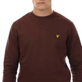 Red - Side - Lyle & Scott Mens Brushed Back Crew Neck Sweatshirt