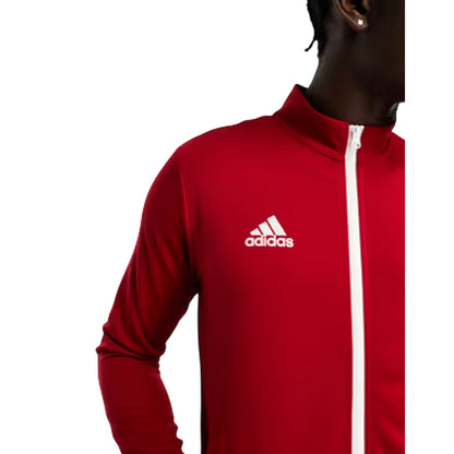 Team Power Red - Side - Adidas Mens Entrada 22 Full Zip Track Jacket