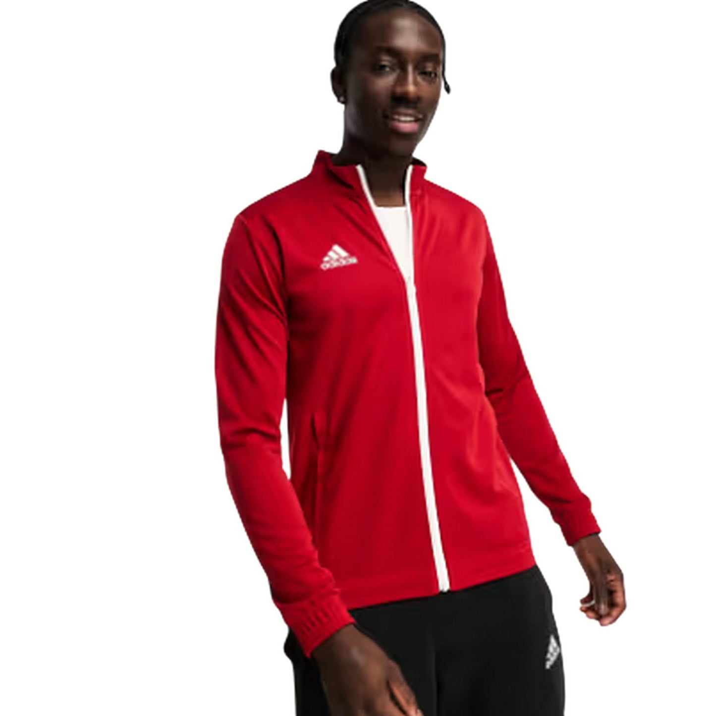 Team Power Red - Lifestyle - Adidas Mens Entrada 22 Full Zip Track Jacket