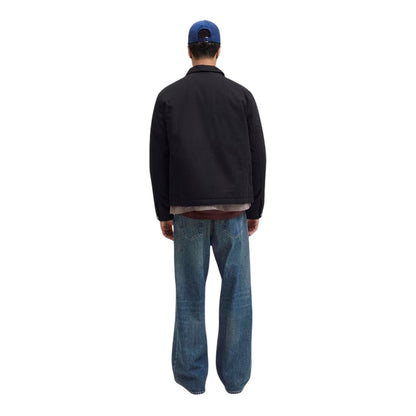 Black - Back - Jack And Jones Mens Plain Cotton Jacket