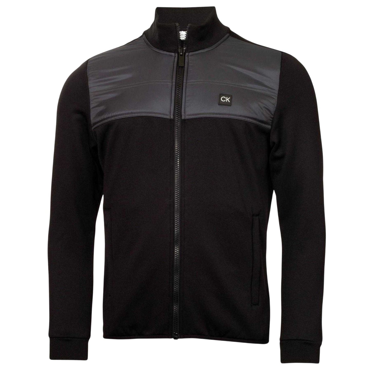 Black - Front - Calvin Klein Mens Regular Hybrid Jacket