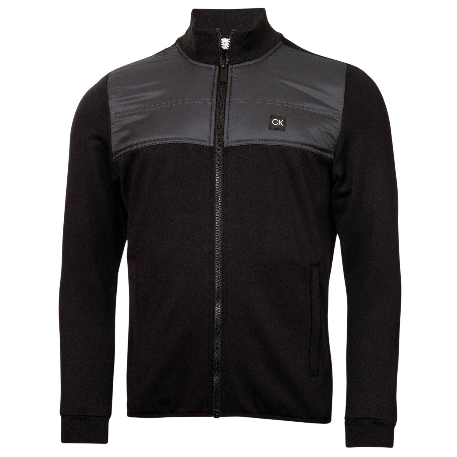 Black - Front - Calvin Klein Mens Regular Hybrid Jacket