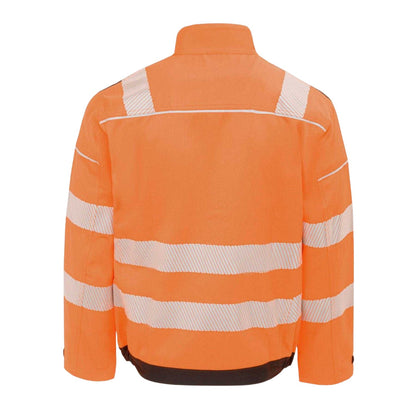Orange - Back - Dunlop Mens Polyester Blend High-Vis Safety Work Jacket