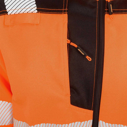 Orange - Lifestyle - Dunlop Mens Polyester Blend High-Vis Safety Work Jacket