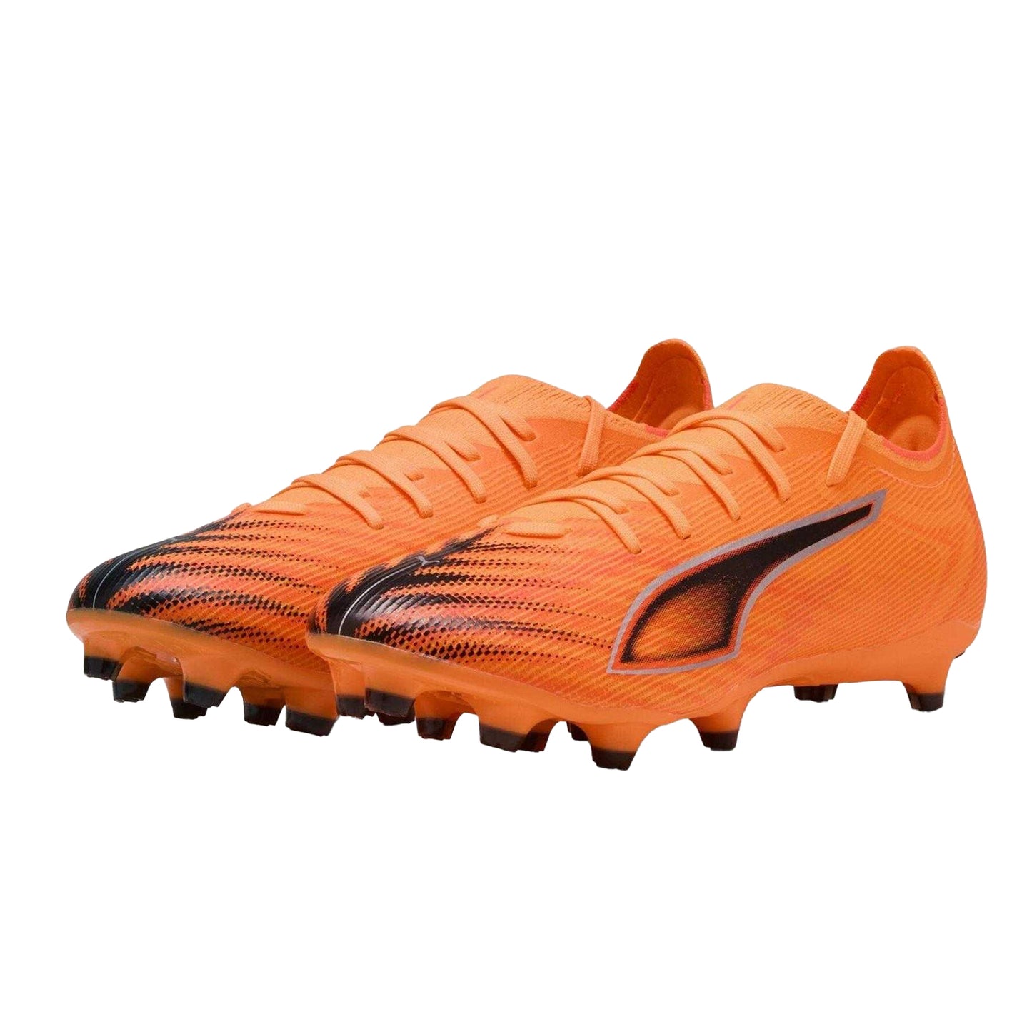 Orange-Black - Pack Shot - Puma Unisex Adult Ultra 6 Match Firm Ground Football Boots