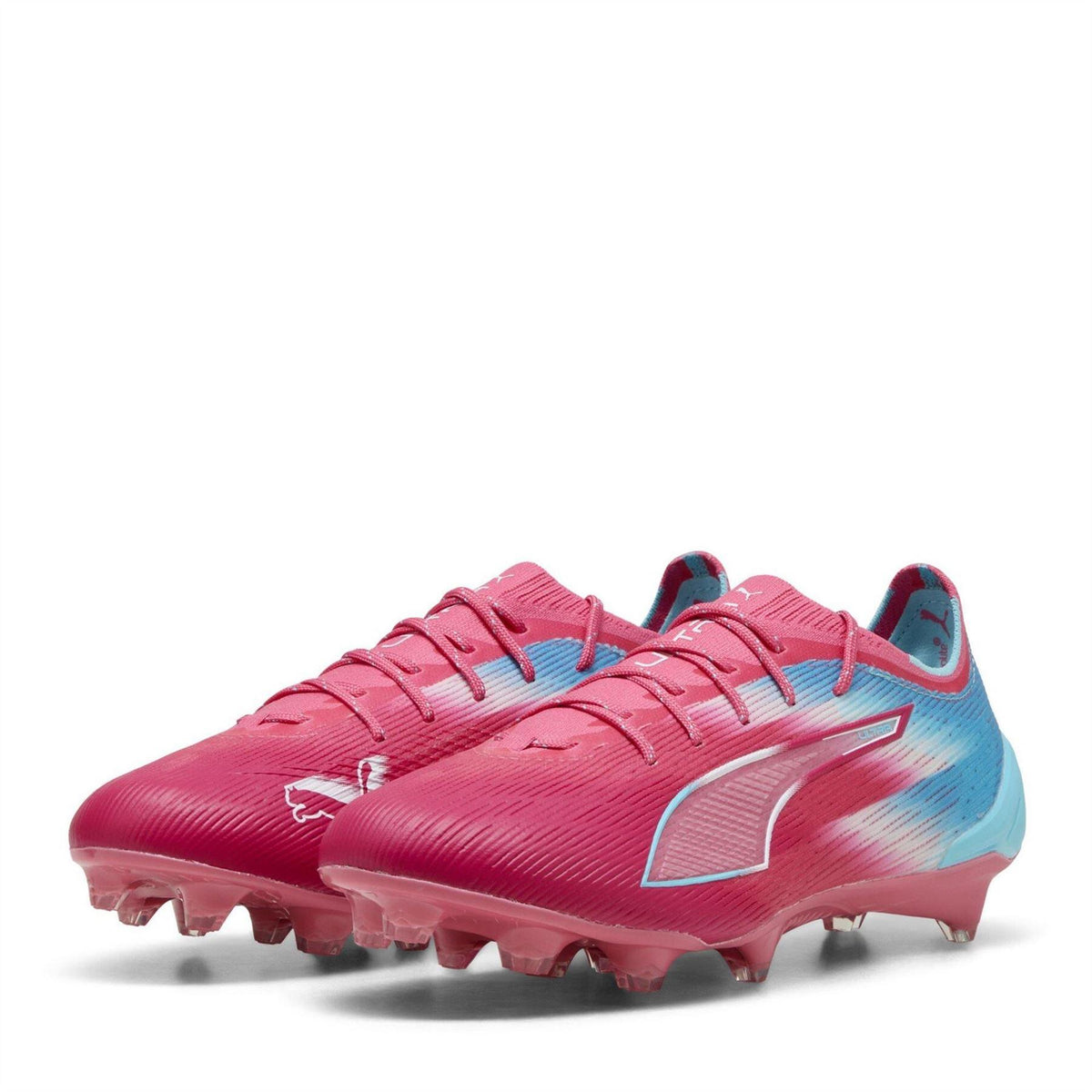 Blue-Pink - Front - Puma Mens Ultra 5 Ultimate Firm Ground Football Boots