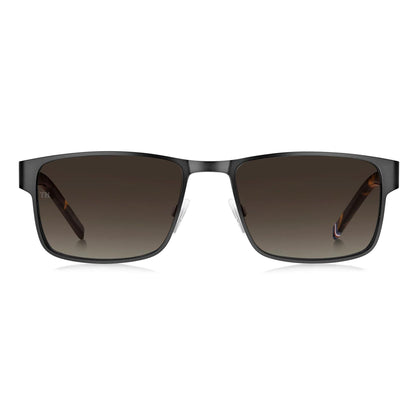 Ruthenium-Black - Back - Tommy Hilfiger Mens Round Sunglasses