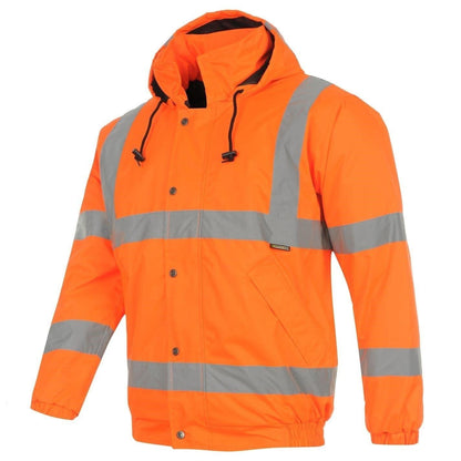 Orange - Front - Dunlop Mens Hi-Vis Safety Bomber Jacket