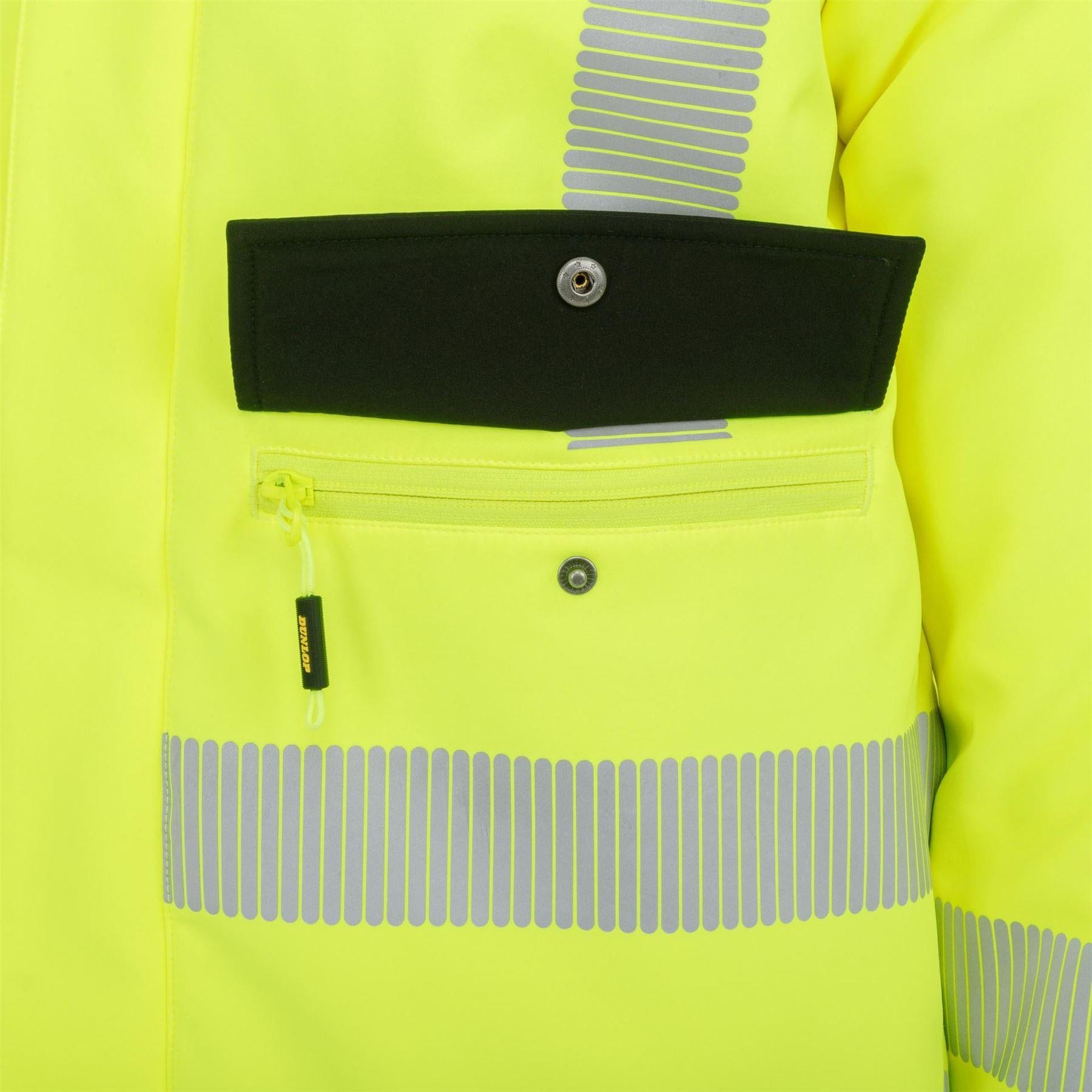 Yellow - Lifestyle - Dunlop Mens Pro Hi-Vis Safety Jacket