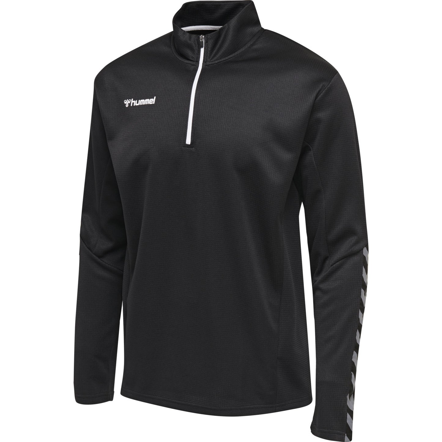 Black - Side - Hummel Childrens-Kids Authentic Quarter Zip Sweatshirt