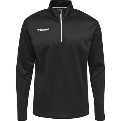 Black - Front - Hummel Childrens-Kids Authentic Quarter Zip Sweatshirt