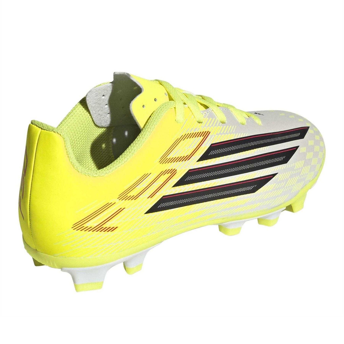 Solar Yellow - Back - Adidas Childrens-Kids F50 Messi Club Firm Ground Football Boots