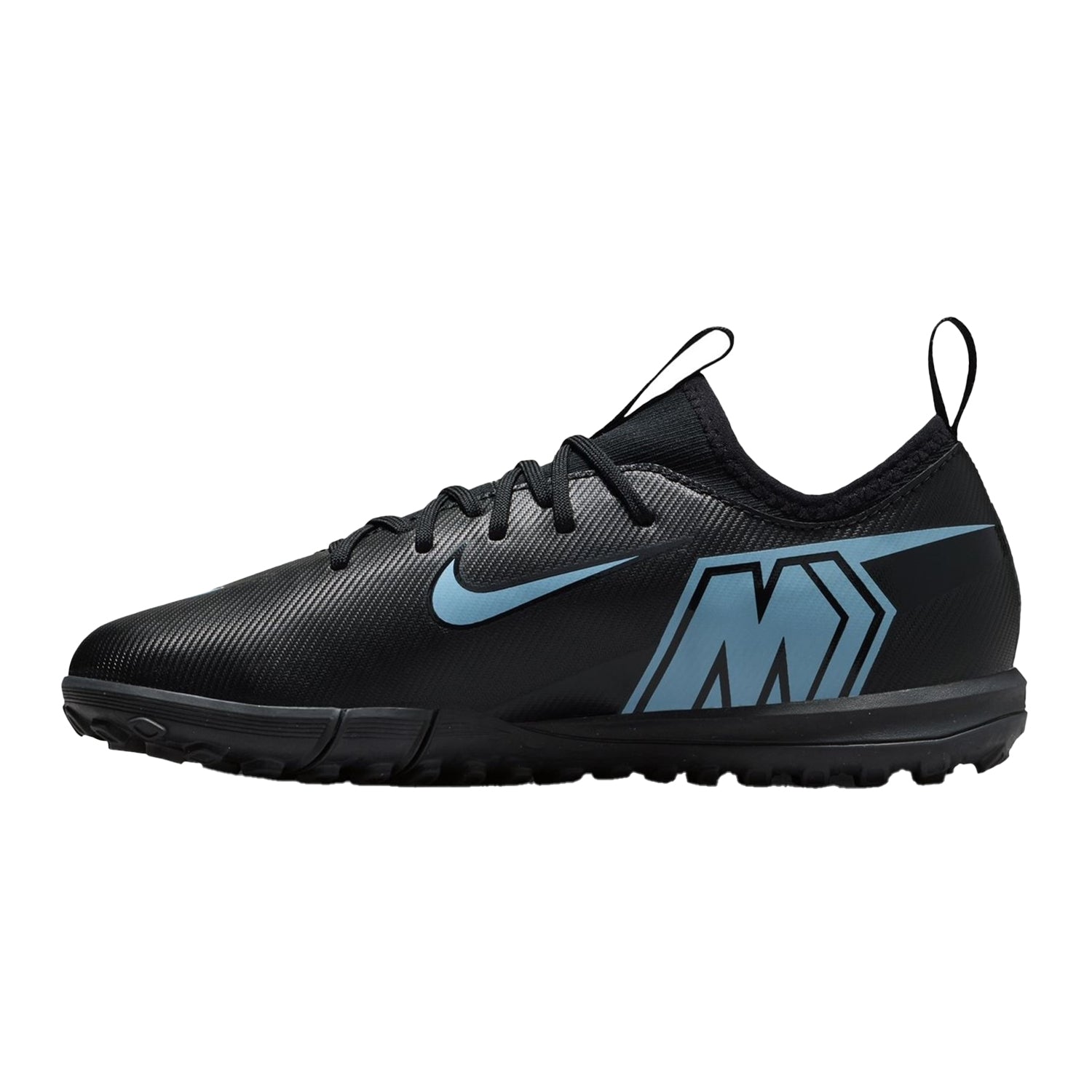 Black-Blue - Side - Nike Childrens-Kids Zoom Mercurial Vapor 16 Football Boots