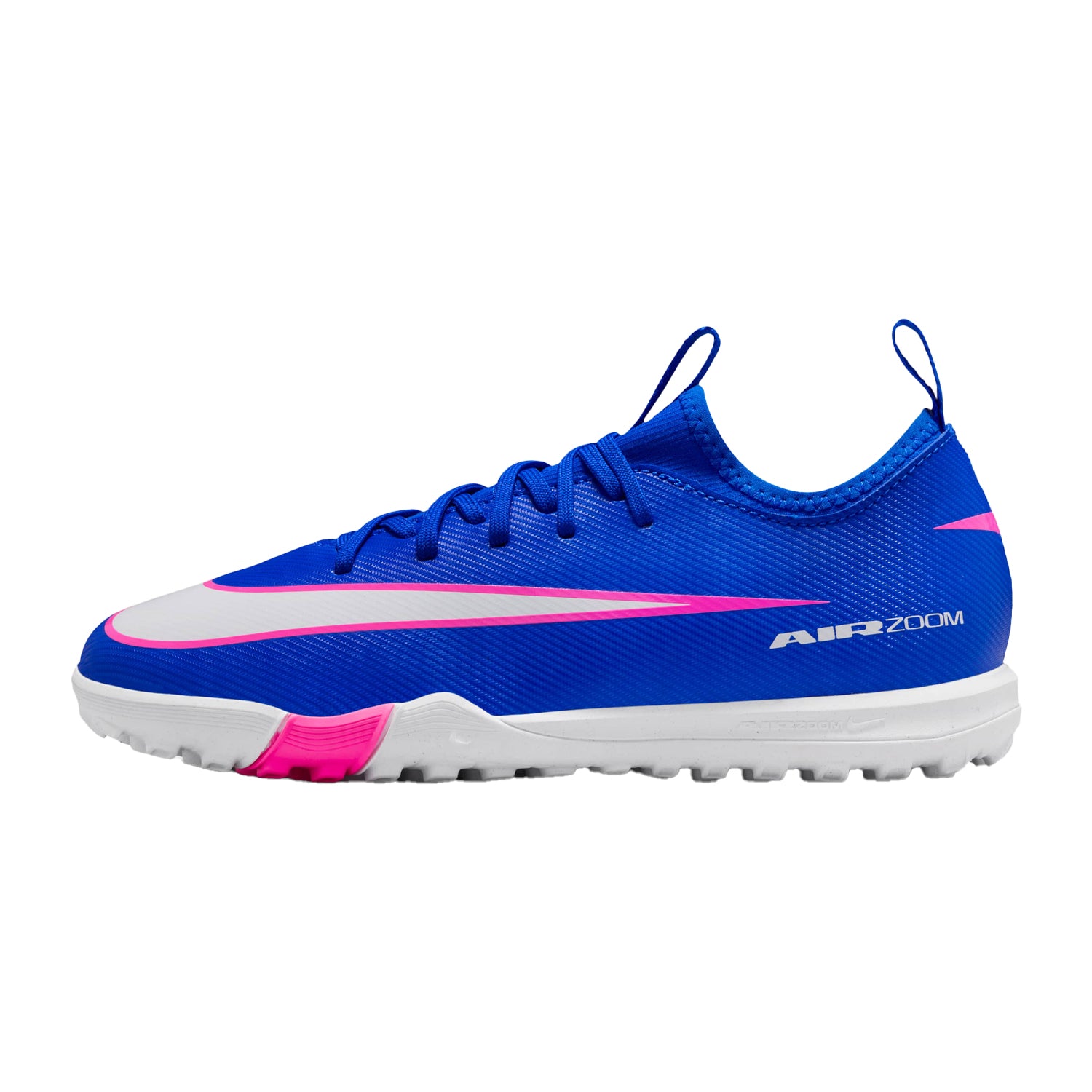 Blue-White-Pink - Side - Nike Childrens-Kids Zoom Mercurial Vapor 16 Football Boots
