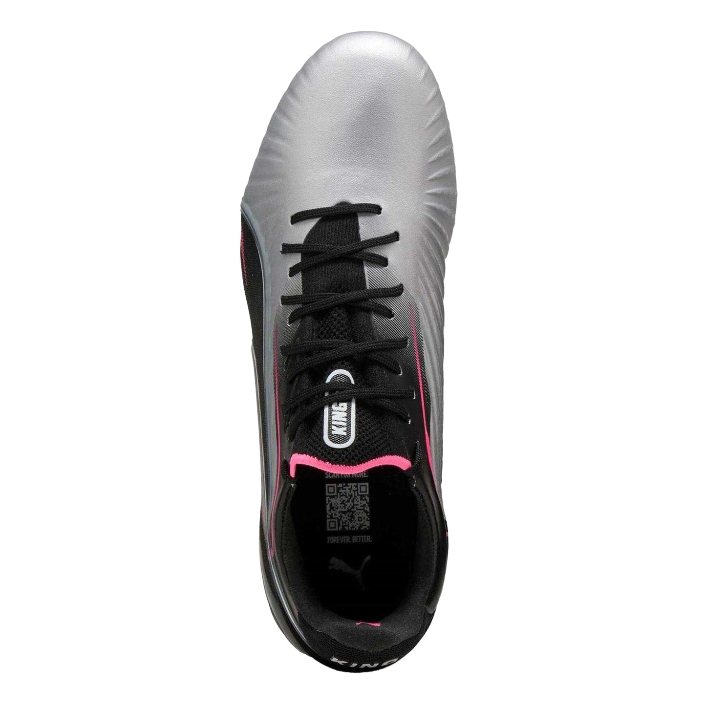 Silver-Black - Side - Puma Womens-Ladies King Ultimate Firm Ground Football Boots