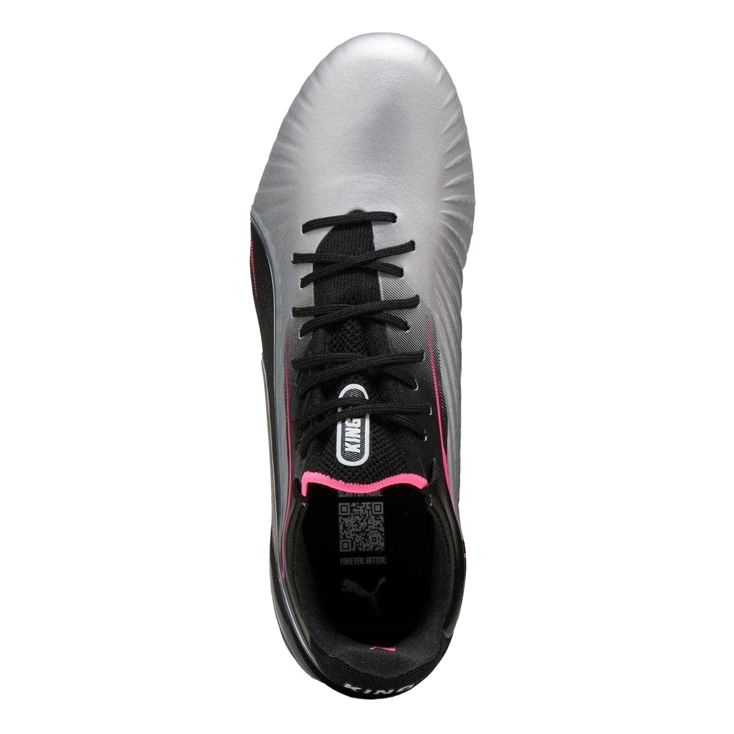 Silver-Black - Side - Puma Womens-Ladies King Ultimate Firm Ground Football Boots