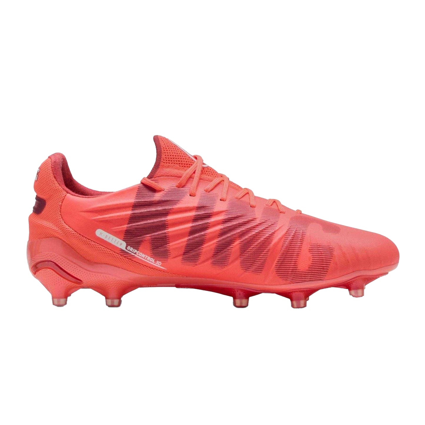 White-Fire Red - Front - Puma Womens-Ladies King Ultimate Firm Ground Football Boots