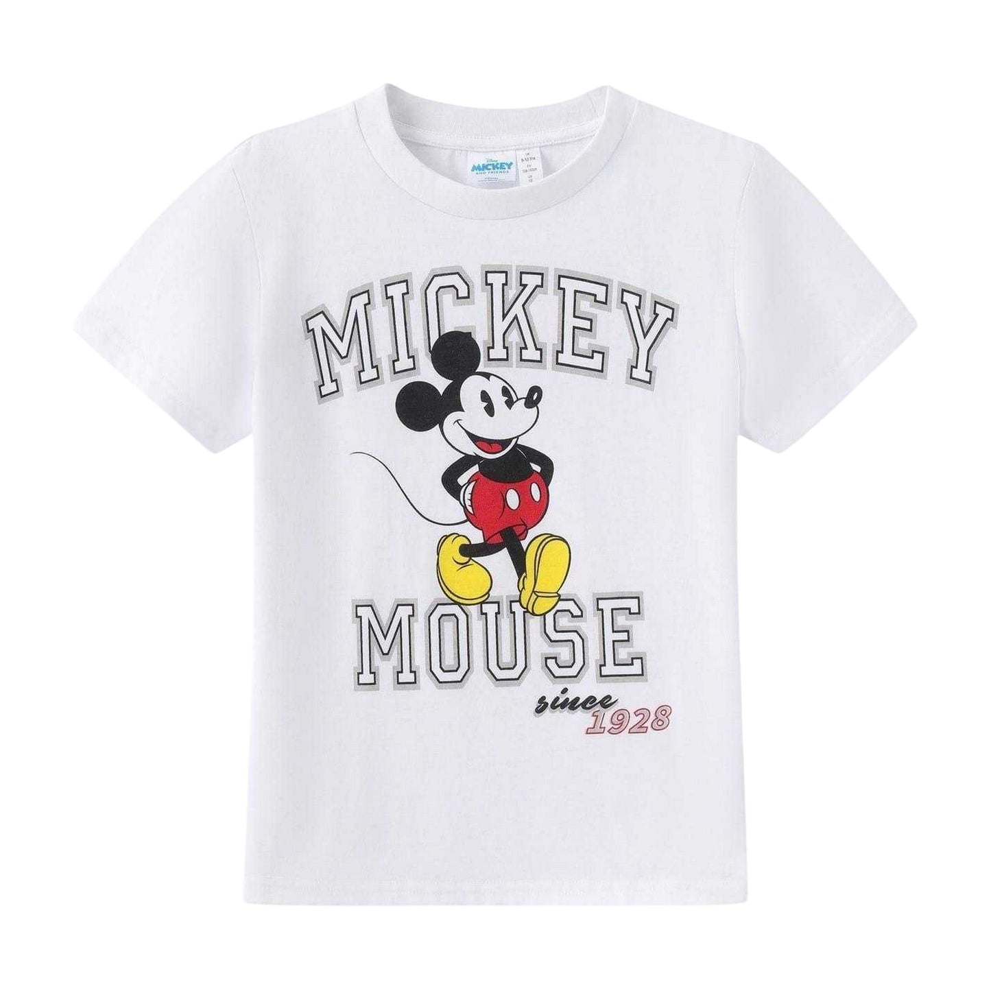 White-Black - Back - Disney Childrens-Kids Mickey Mouse T-Shirt & Shorts Set
