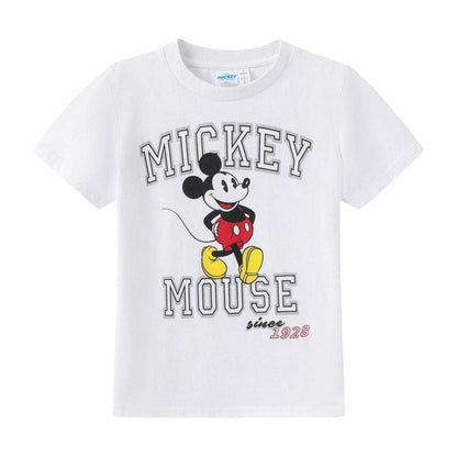 White-Black - Back - Disney Childrens-Kids Mickey Mouse T-Shirt & Shorts Set