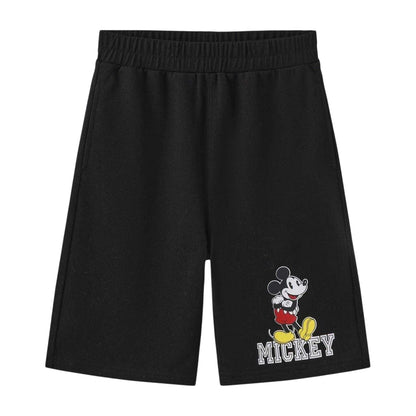 White-Black - Side - Disney Childrens-Kids Mickey Mouse T-Shirt & Shorts Set