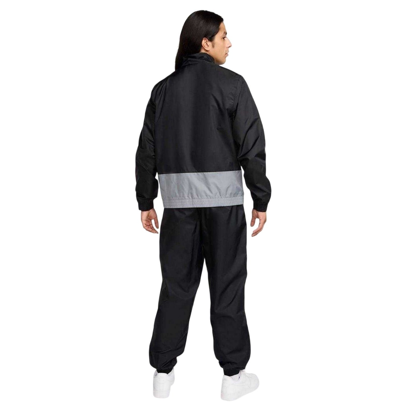 Black-Grey-White - Back - Nike Mens Colour Block Woven Tracksuit